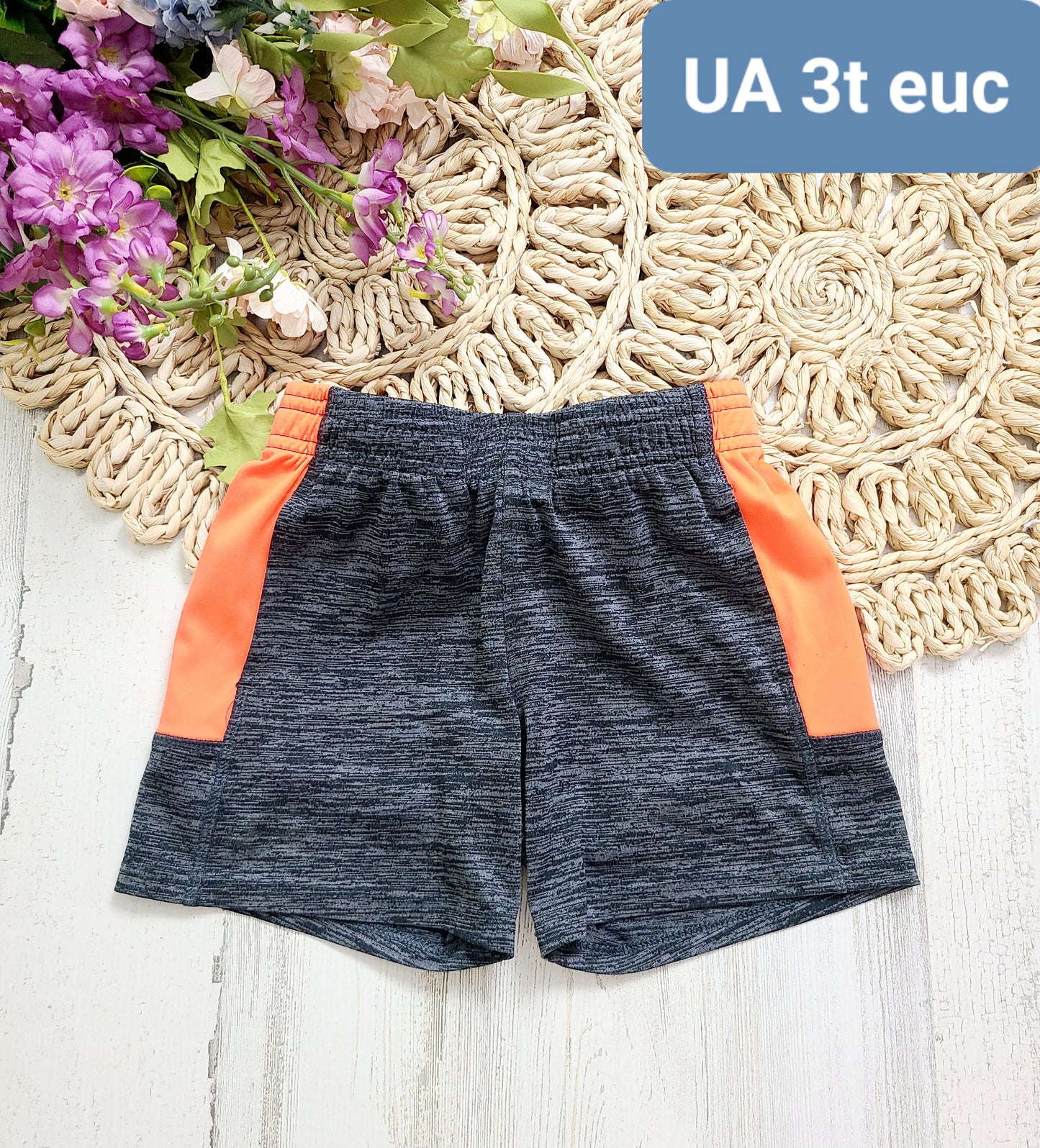 gray orange ua shorts