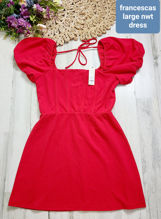 fancescas new red dress
