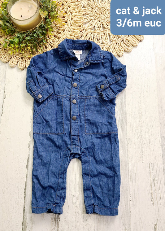 jean overalls cat & jack