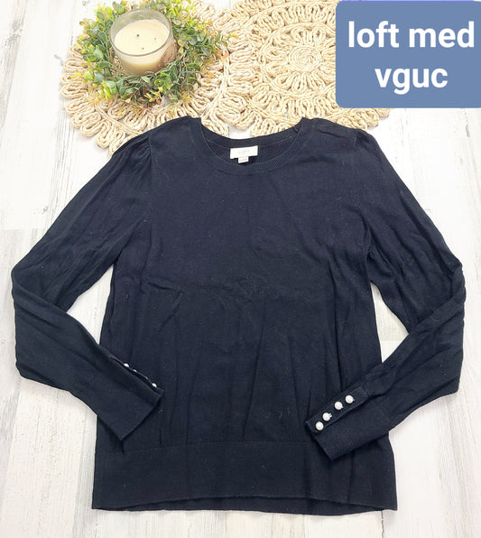 loft black buttons on cuff