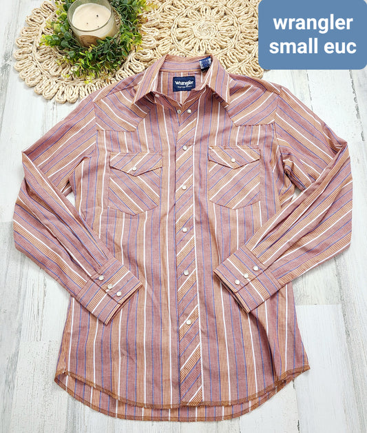 striped wrangler button down