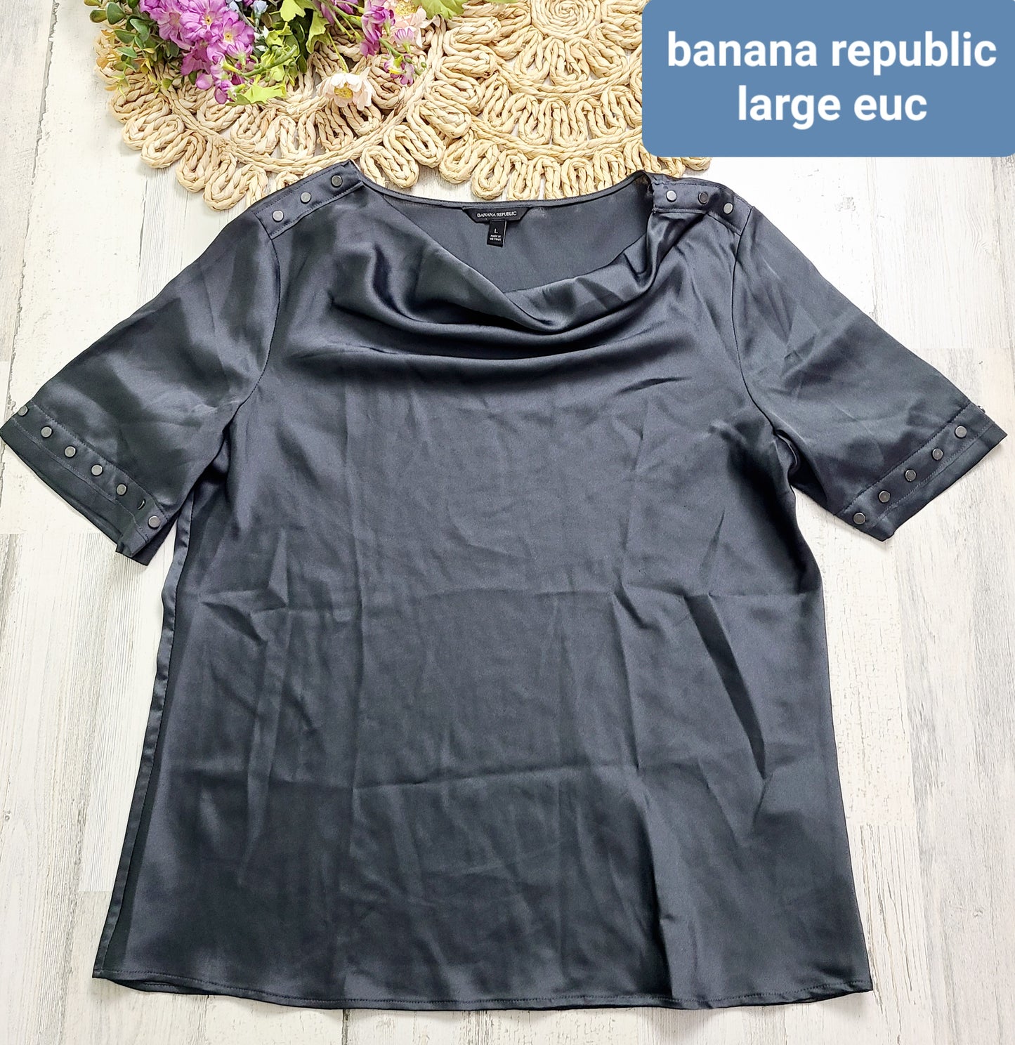 banana republic shiny black