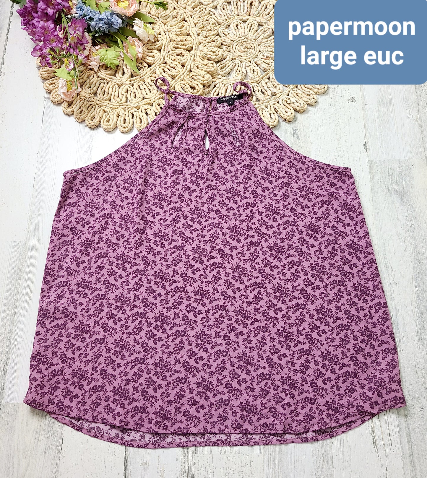 papermoon purple floral tank