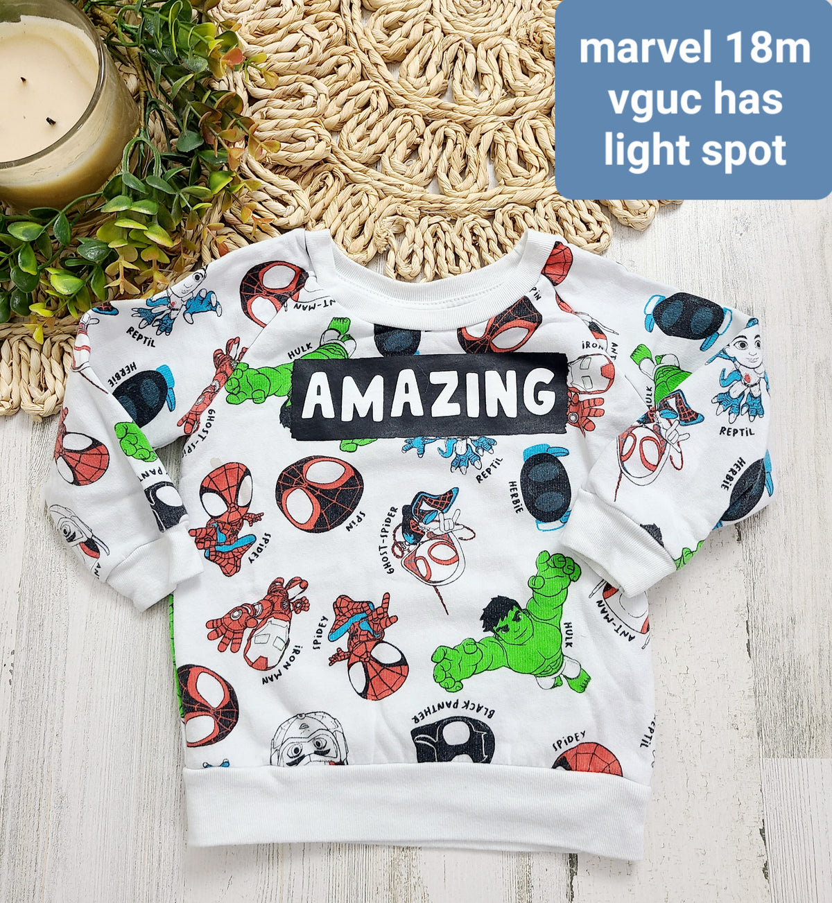 amazing marvel crewneck 18m