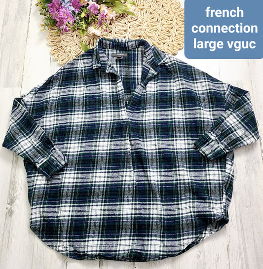 green blue black flannel french connection
