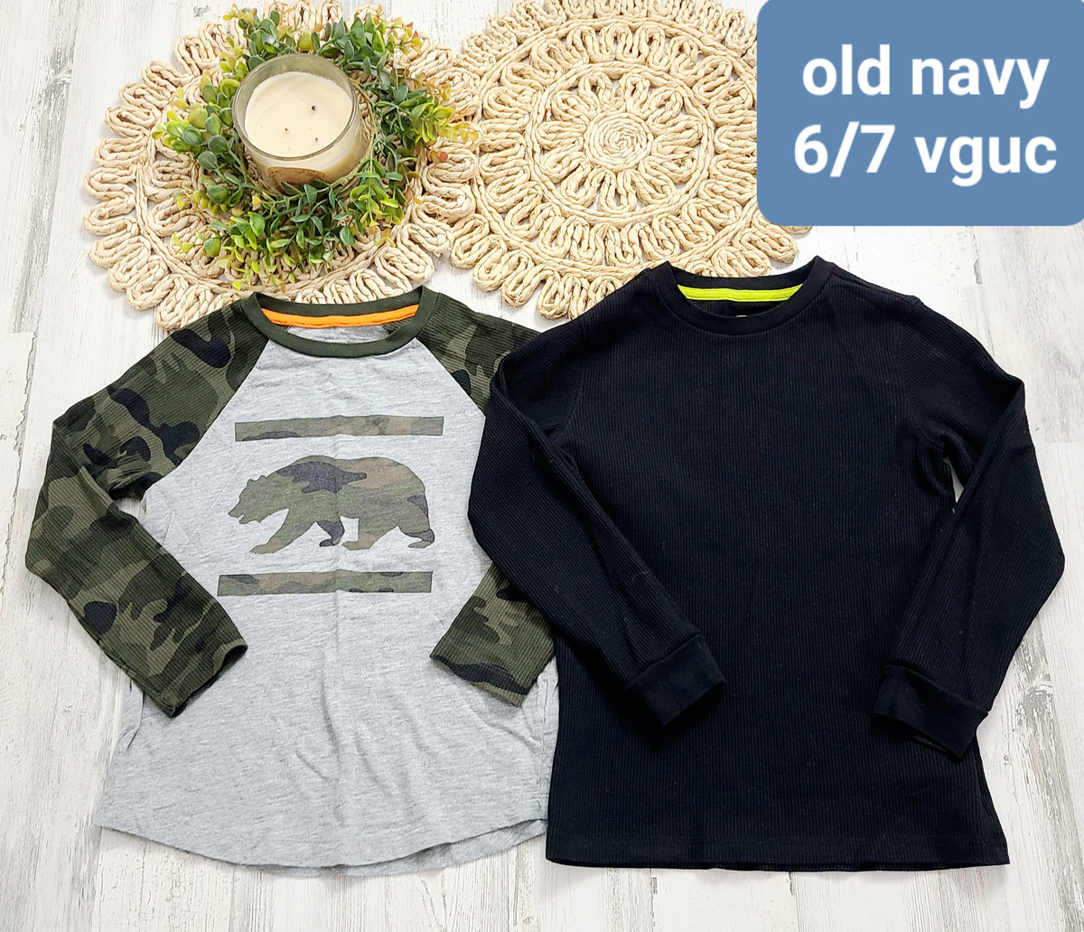 bear and black old navy boys tops