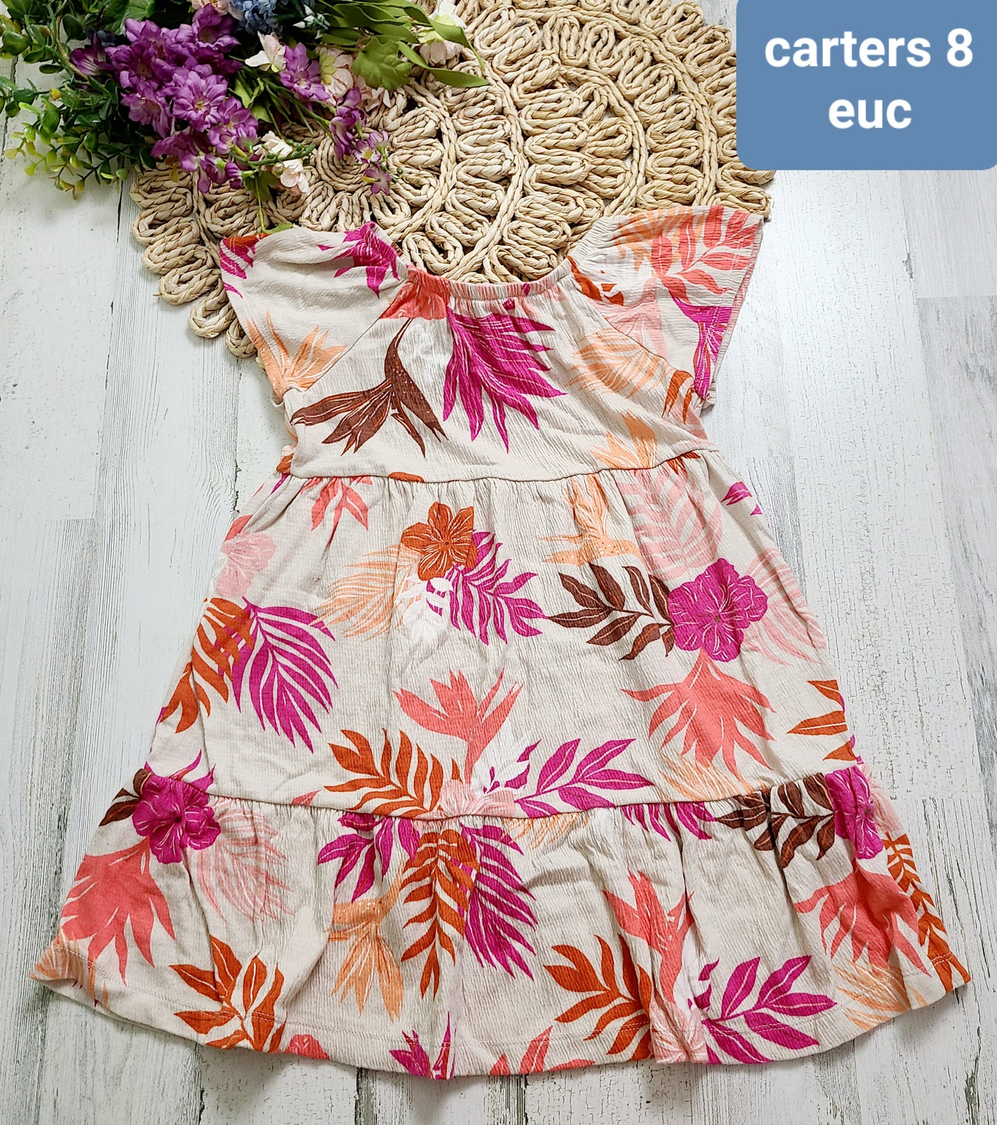 carters girls 8y tropical dress
