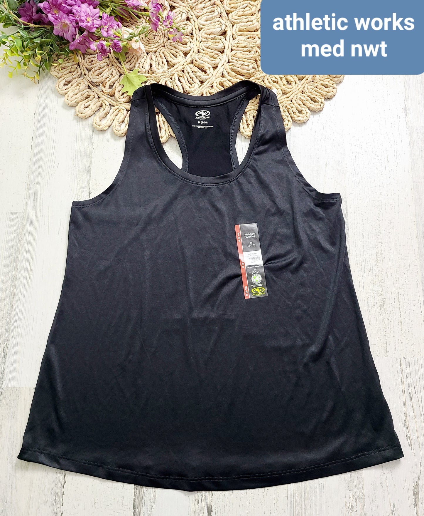 athletic works black tank new