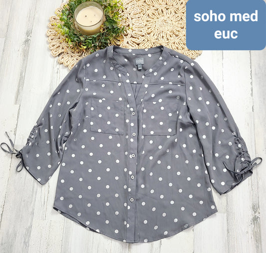 gray white dots soho