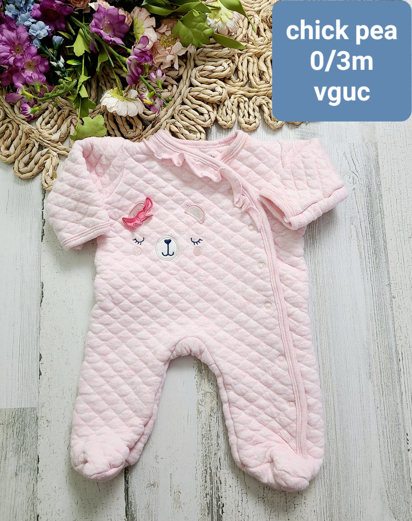 quilted pink chickpea pj