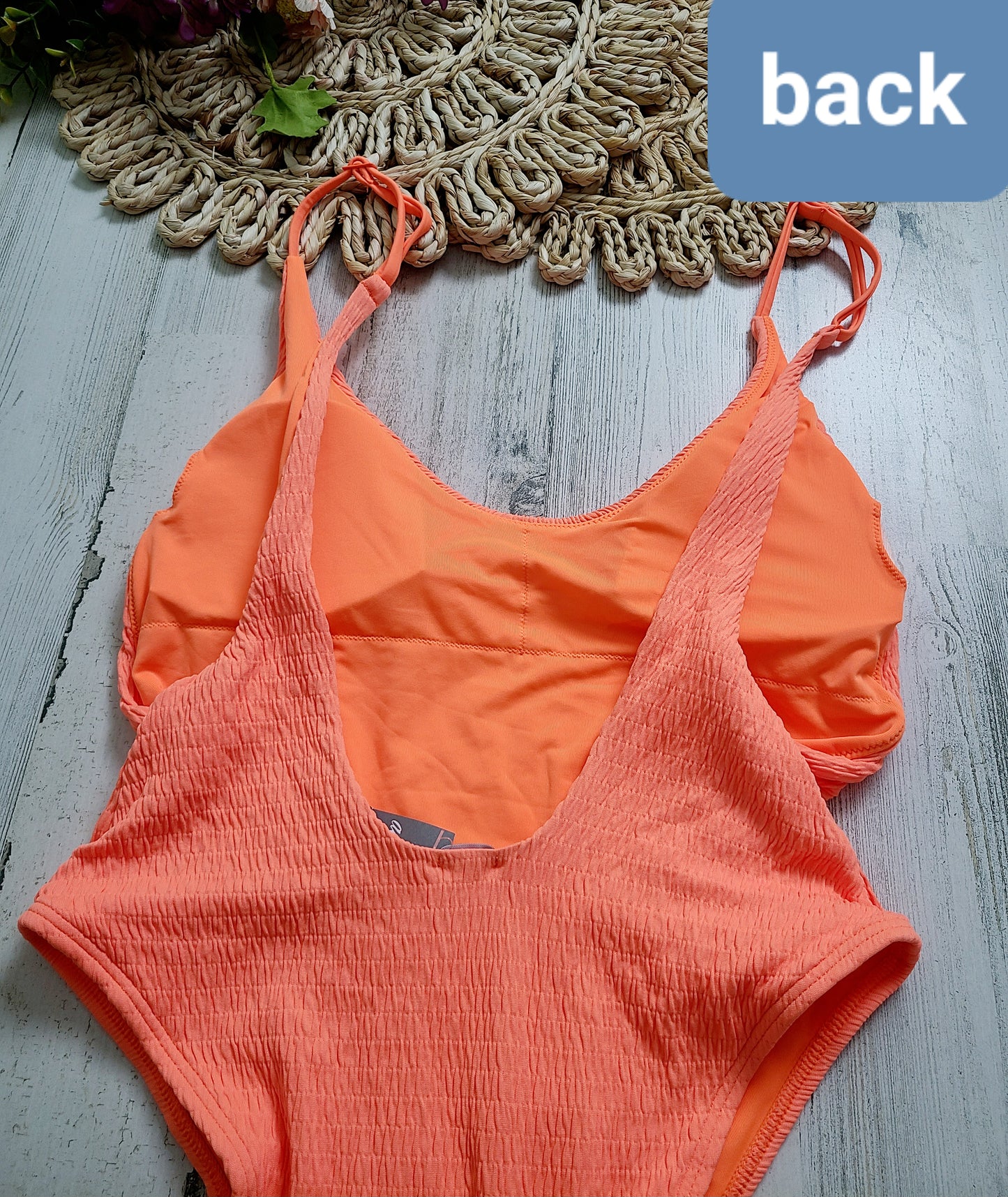 aerie one piece bright orange swim
