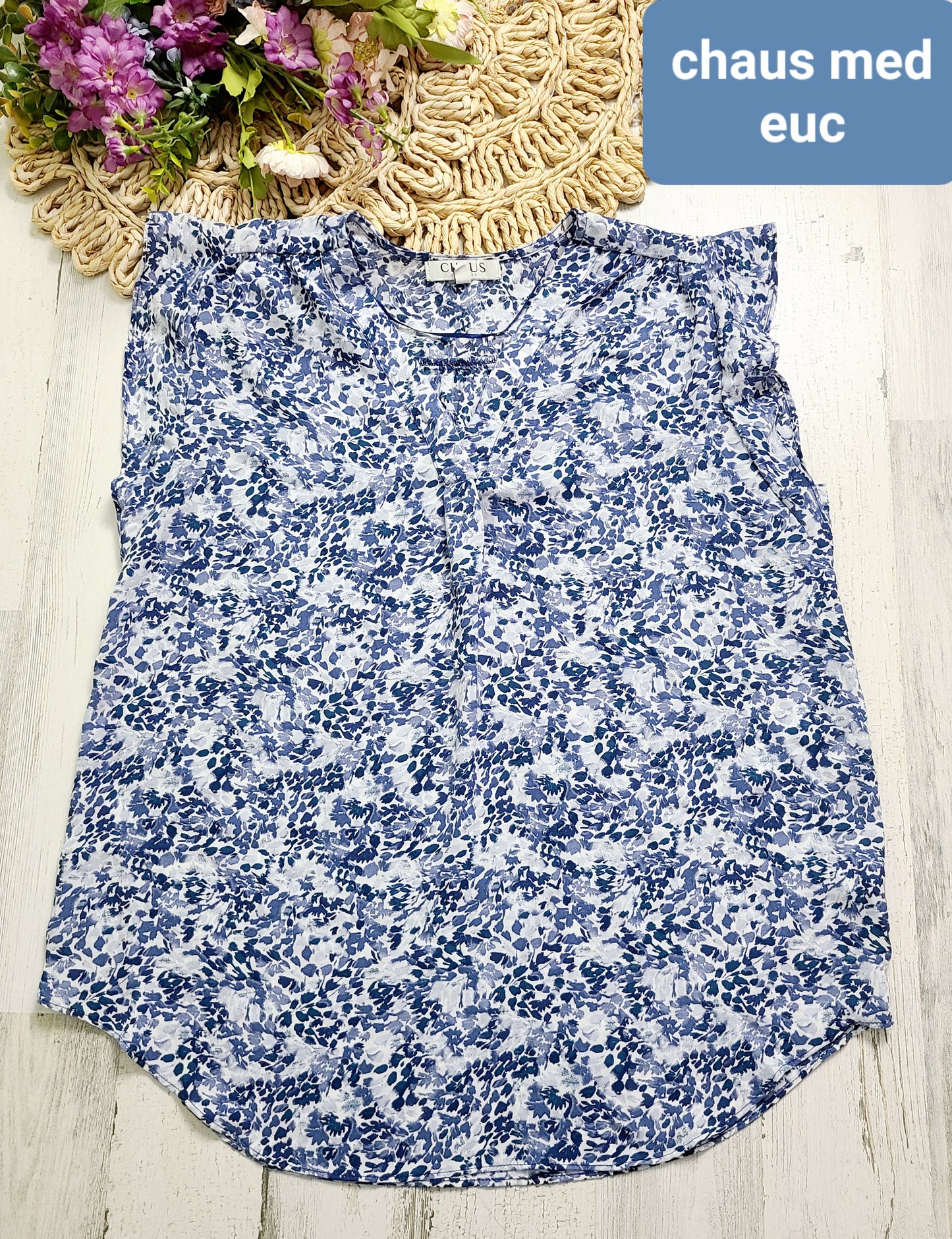 chaus blue flower tank