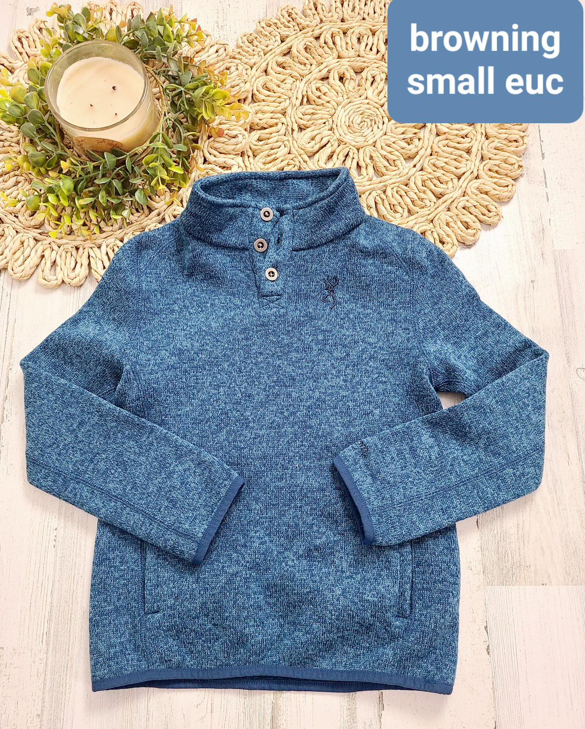 browning blue pullover sweater