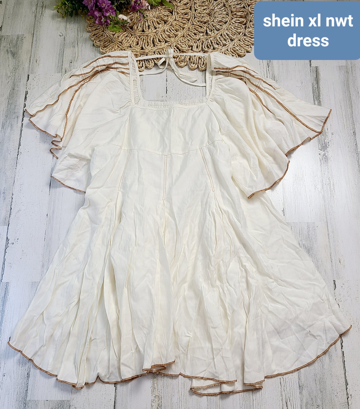 new shein square neck dress