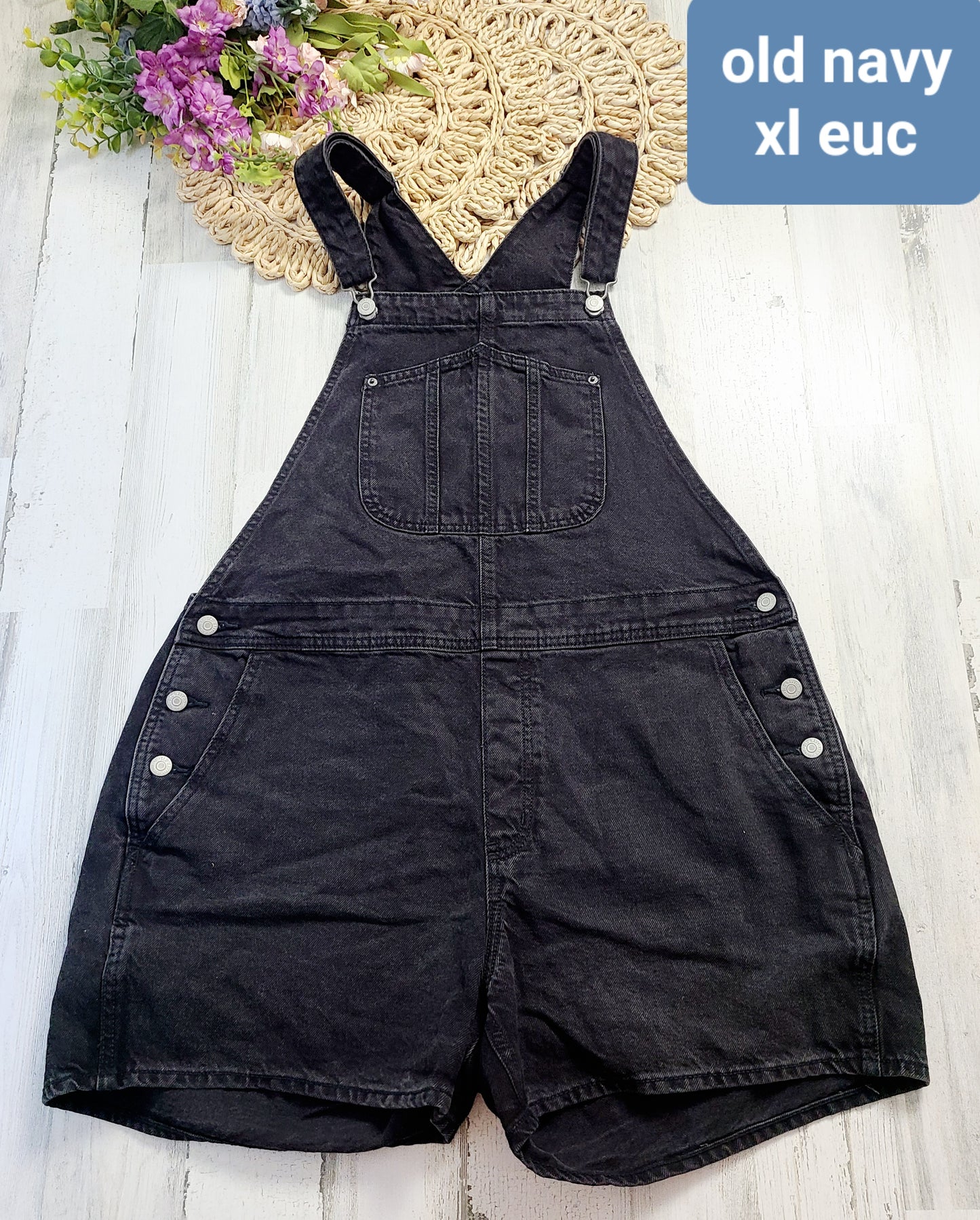 xl overall short old navy