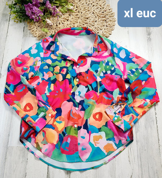 no brand colorful blouse