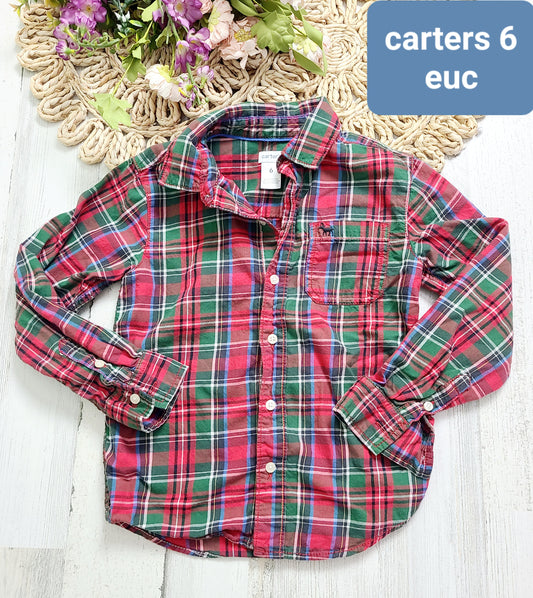 carters christmas plaid boys
