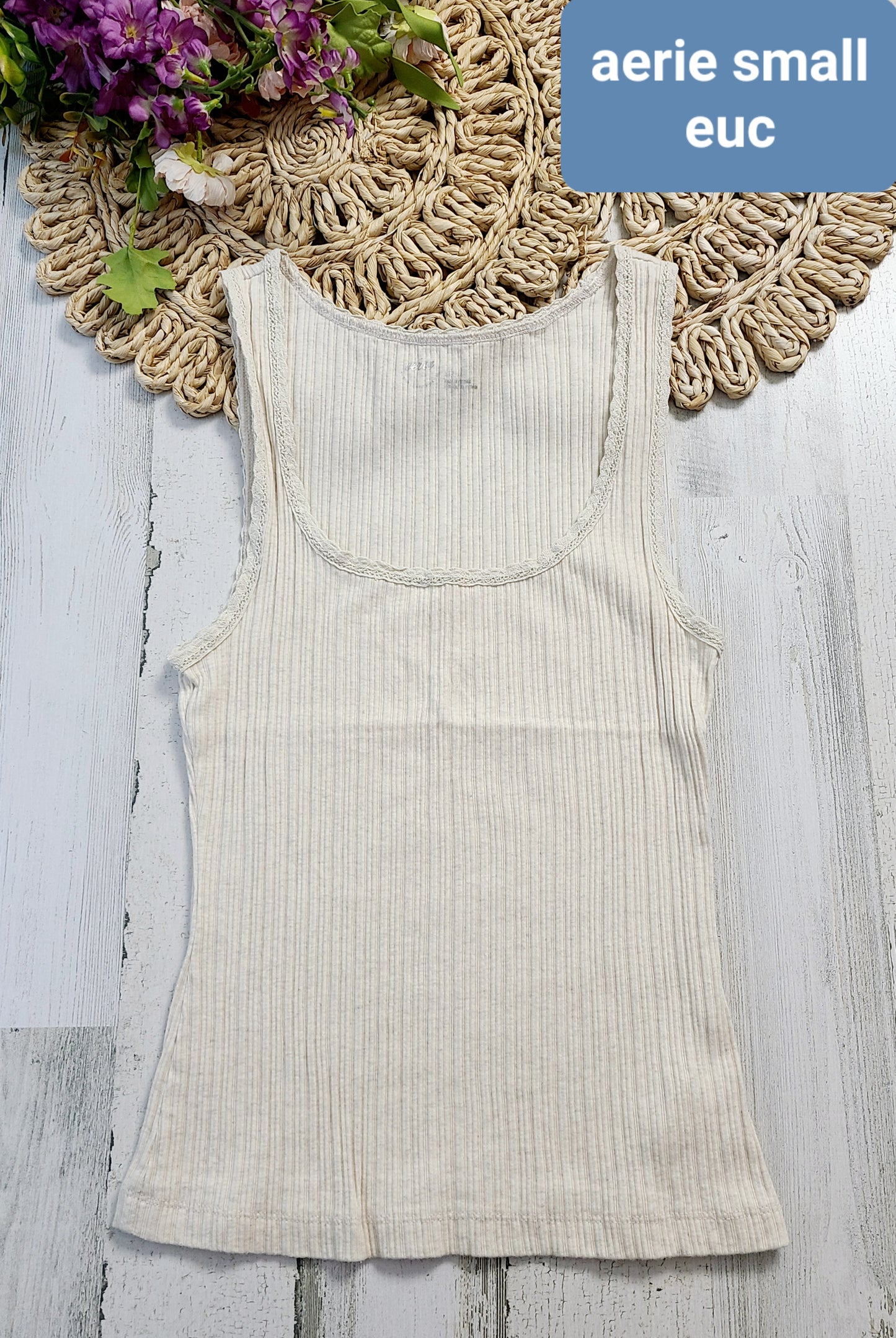 aerie lace trim tank