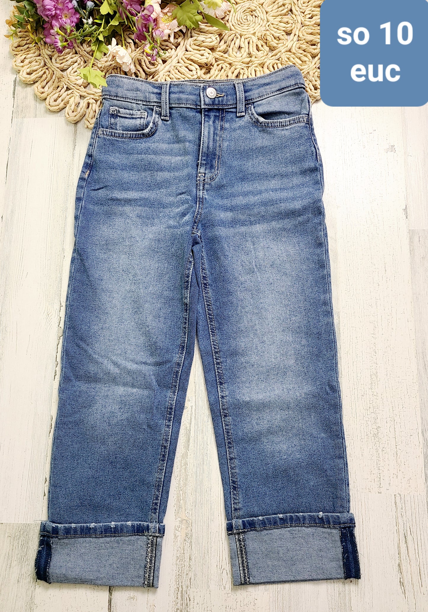 so cuffed bottom jeans