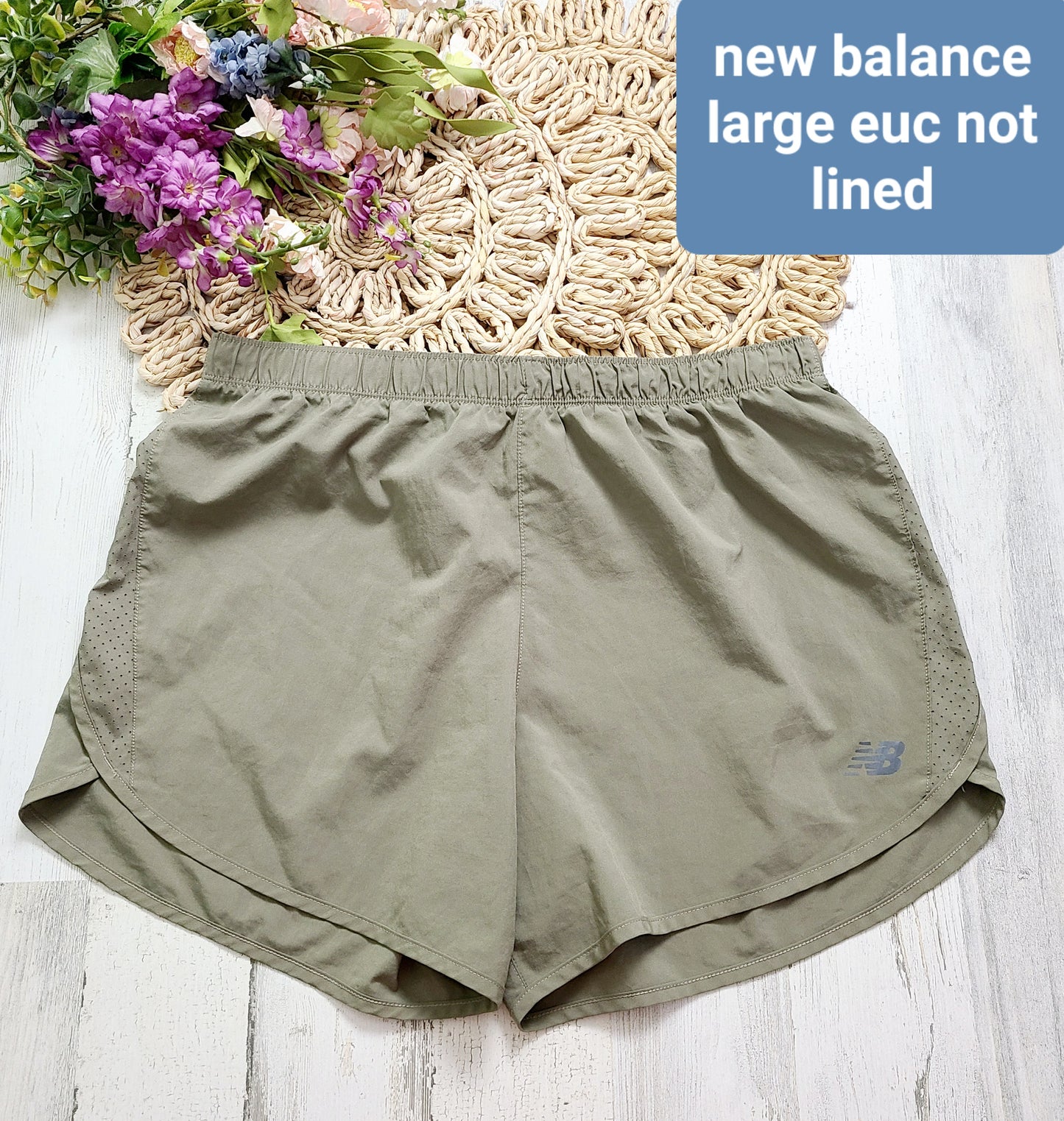 new balance green active shorts