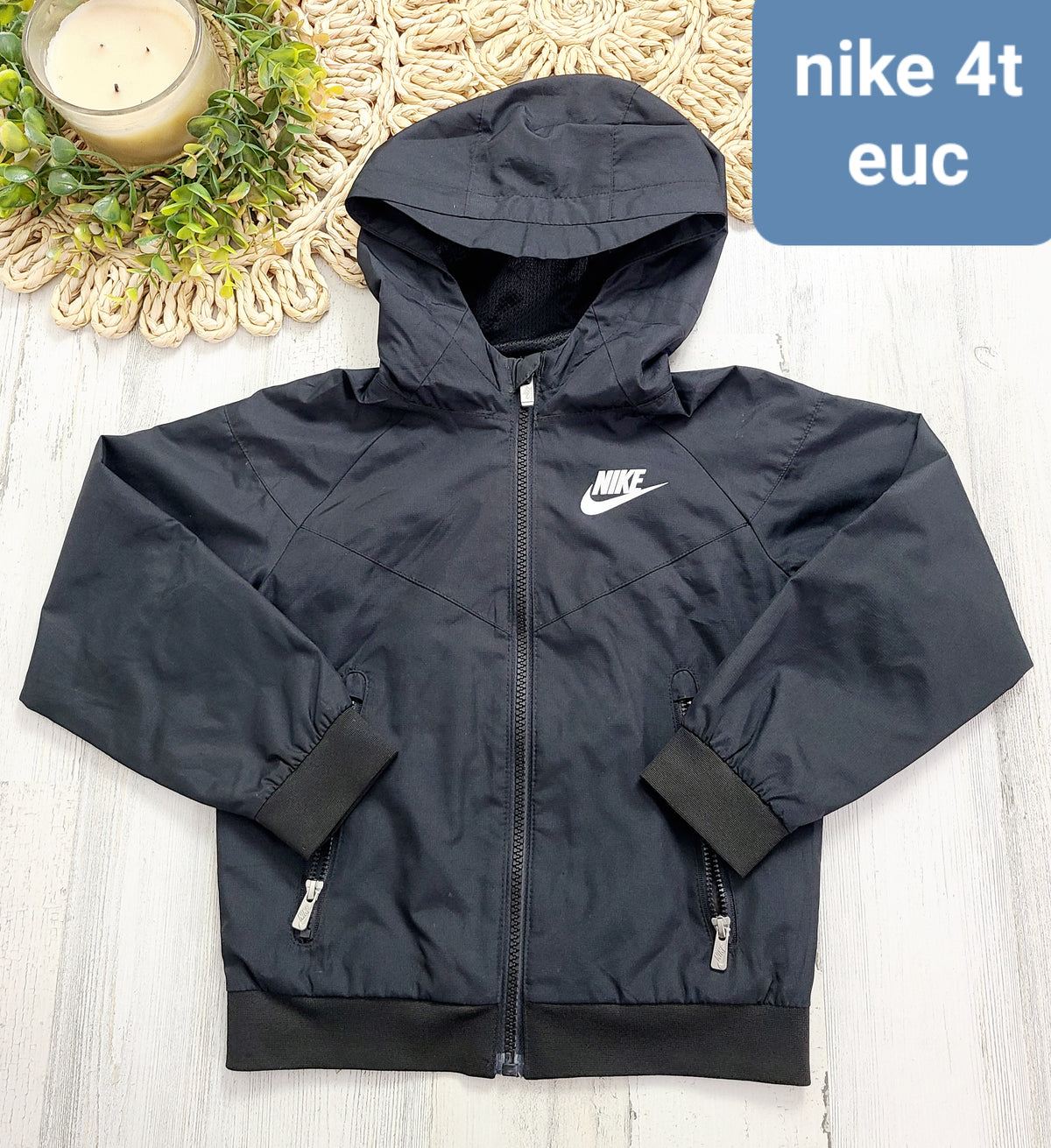 black zip up nike 4t