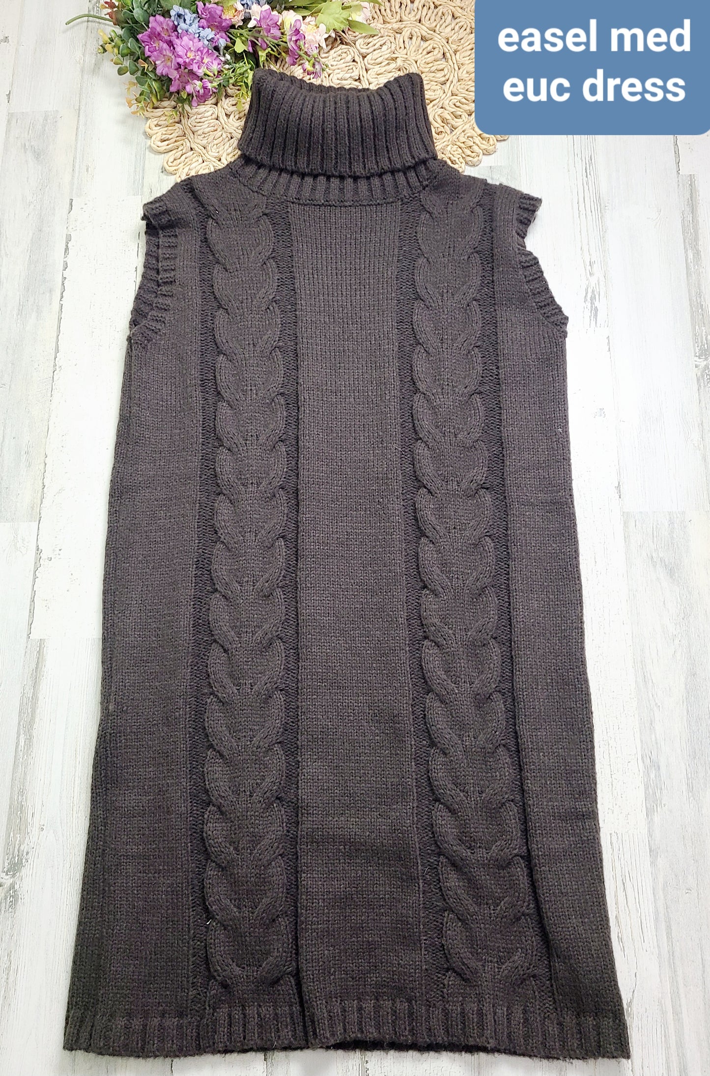 easel sweater dress turtle neck