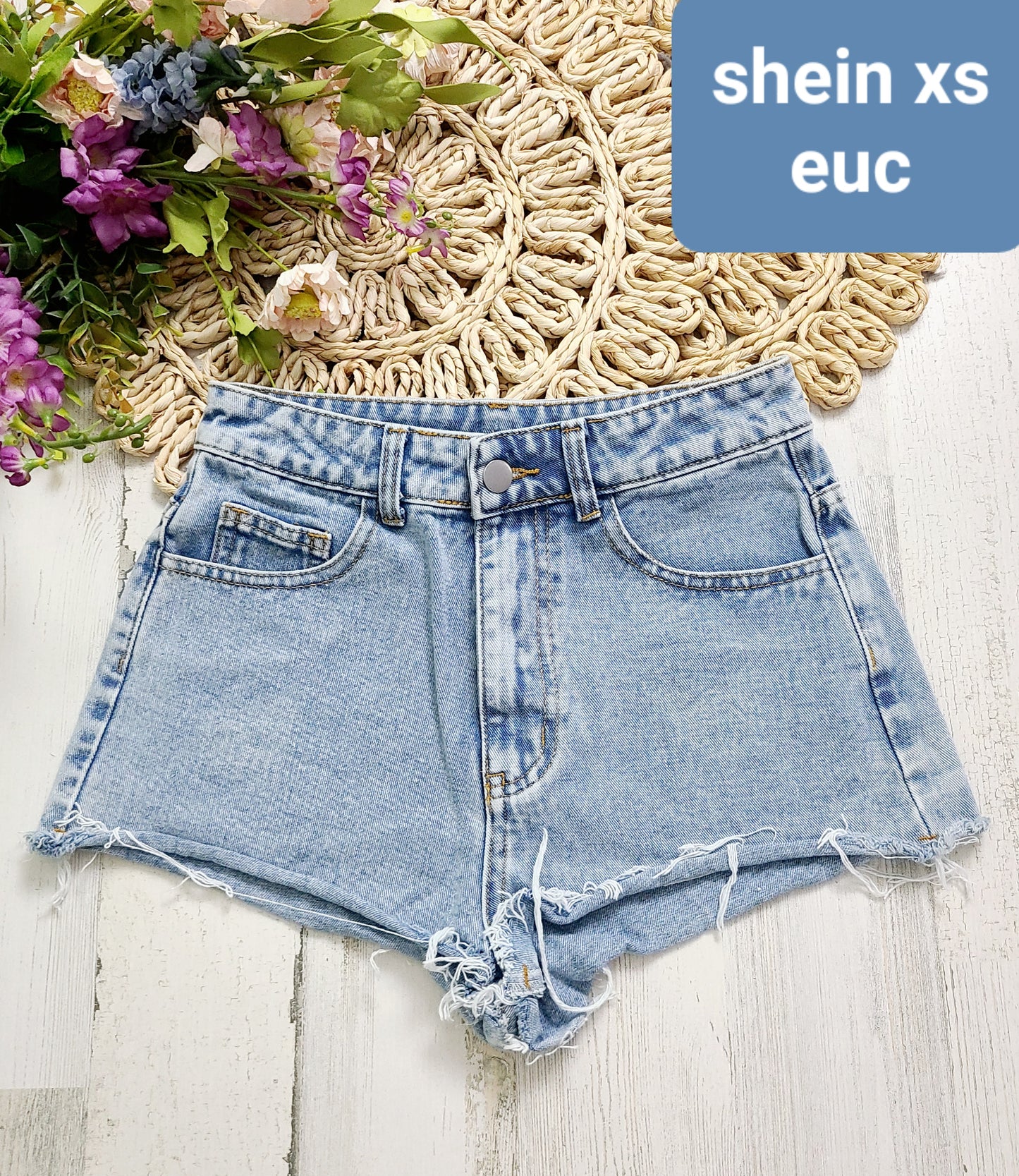 Shein pink pocket shorts