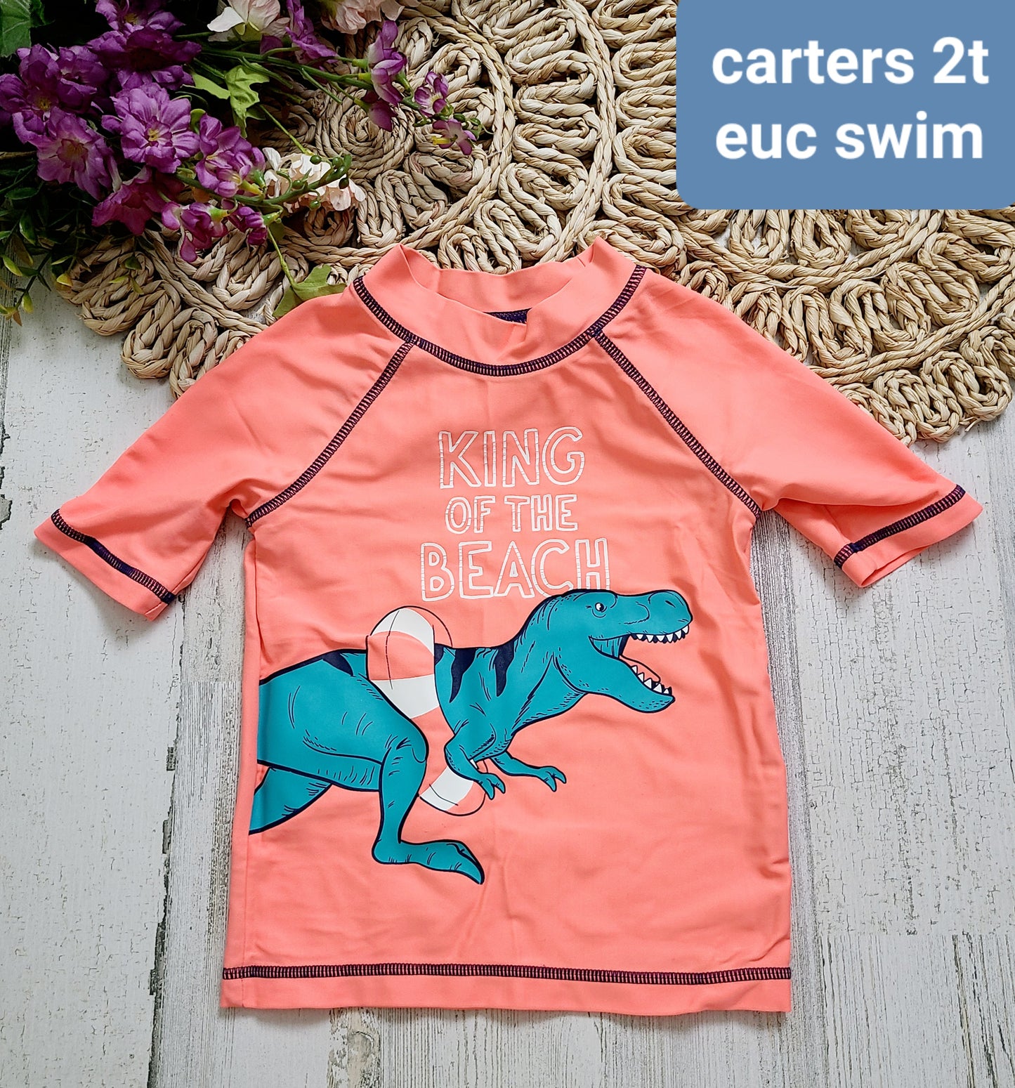 floatie dino swim top carters