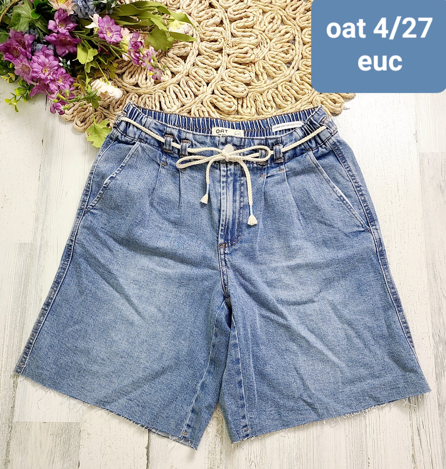 oat longer shorts with drawstring