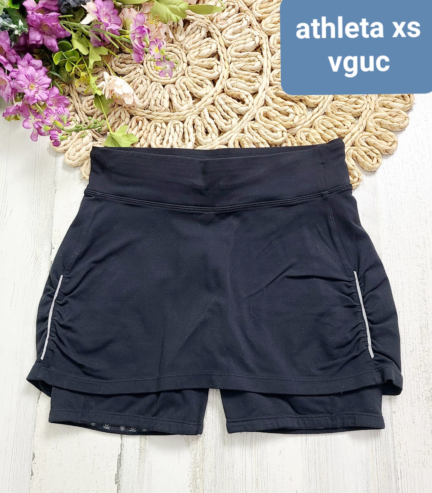 athleta skort black