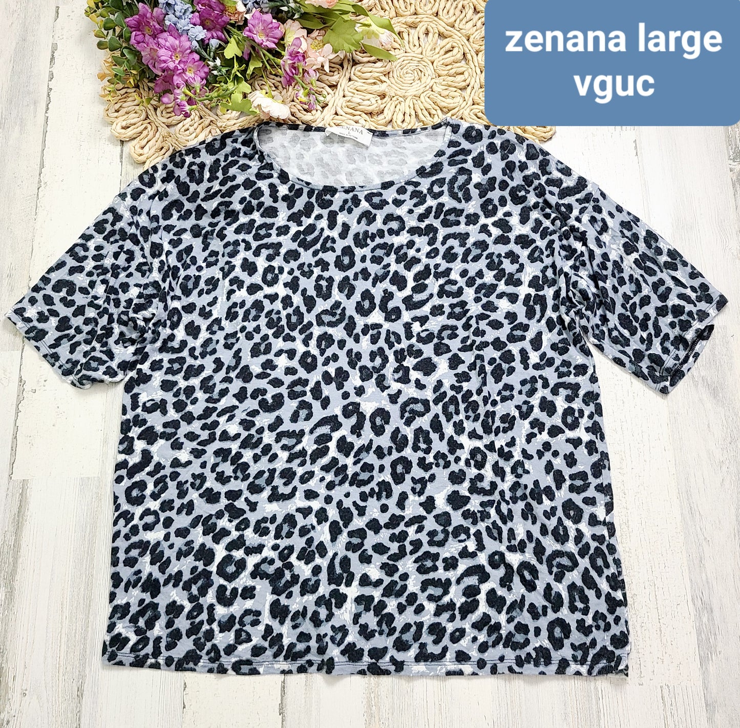 leopard zenana short sleeve