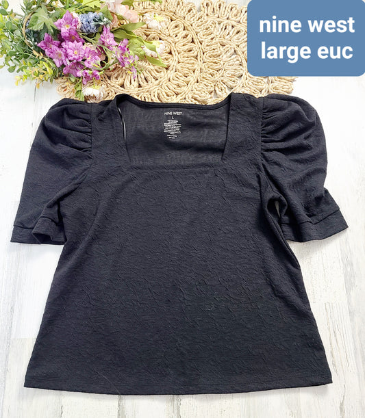 nine west puff short sleeve