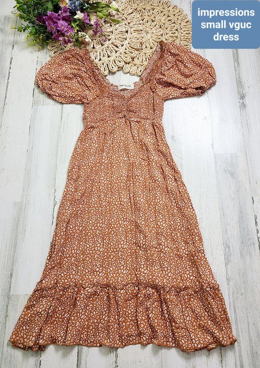 impressions puff sleeve dress
