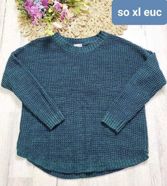 so blue green sweater