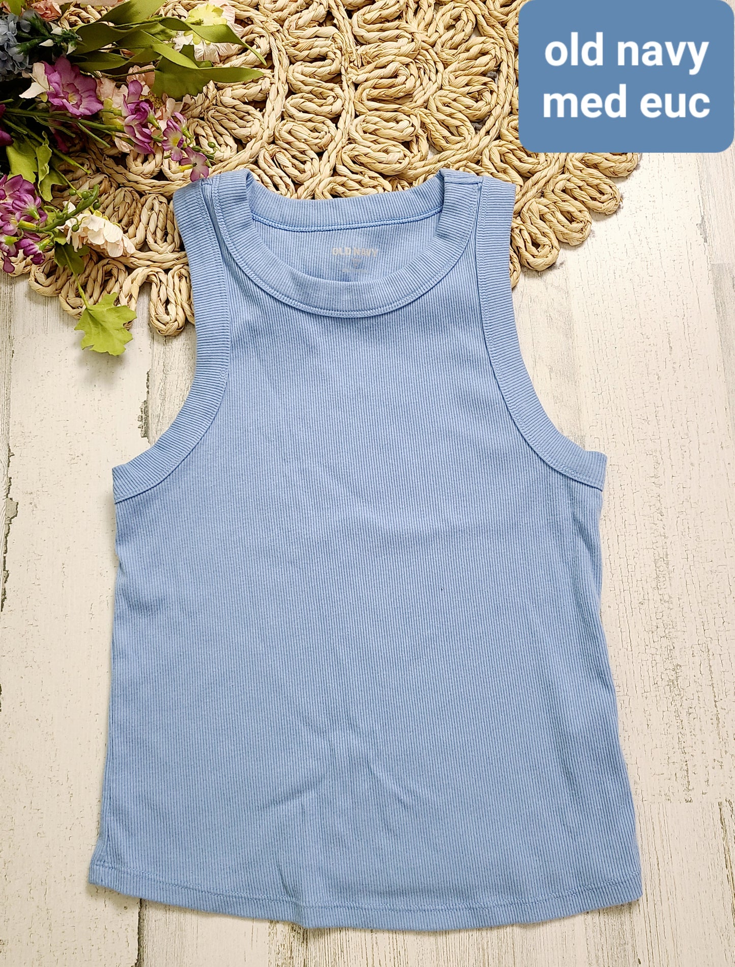 old navy ribbed blue tank multiple colors