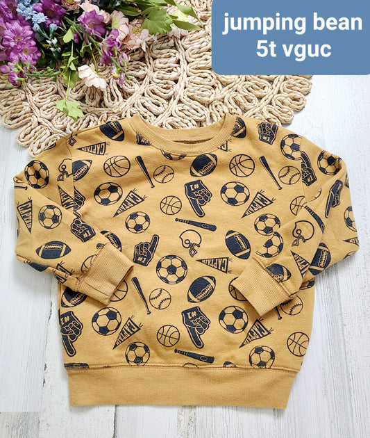 sports mustard crewneck jumping bean