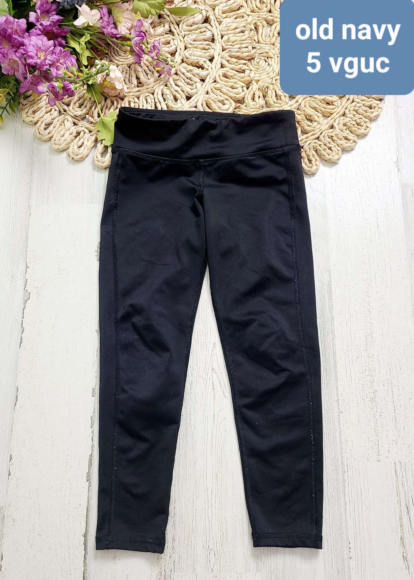 5t girls black leggings