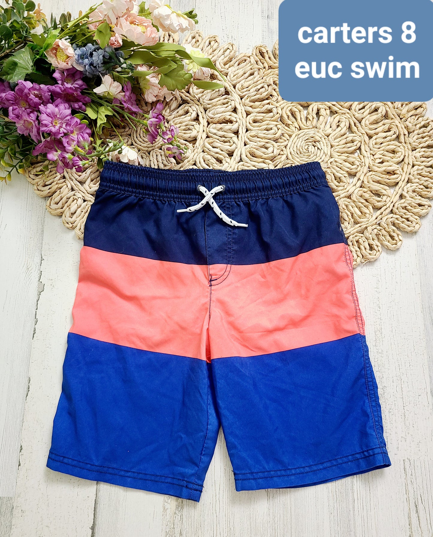 8y swim bottoms stripe carters