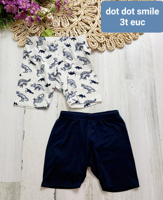 dot dot smile shorts dino black
