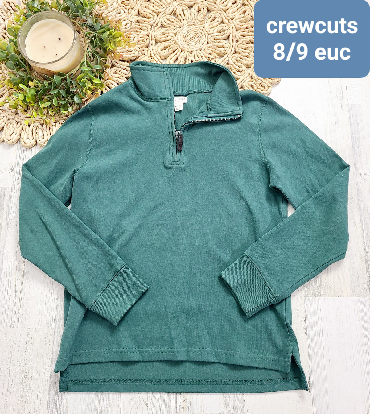 green crewcuts quarter zip pullover