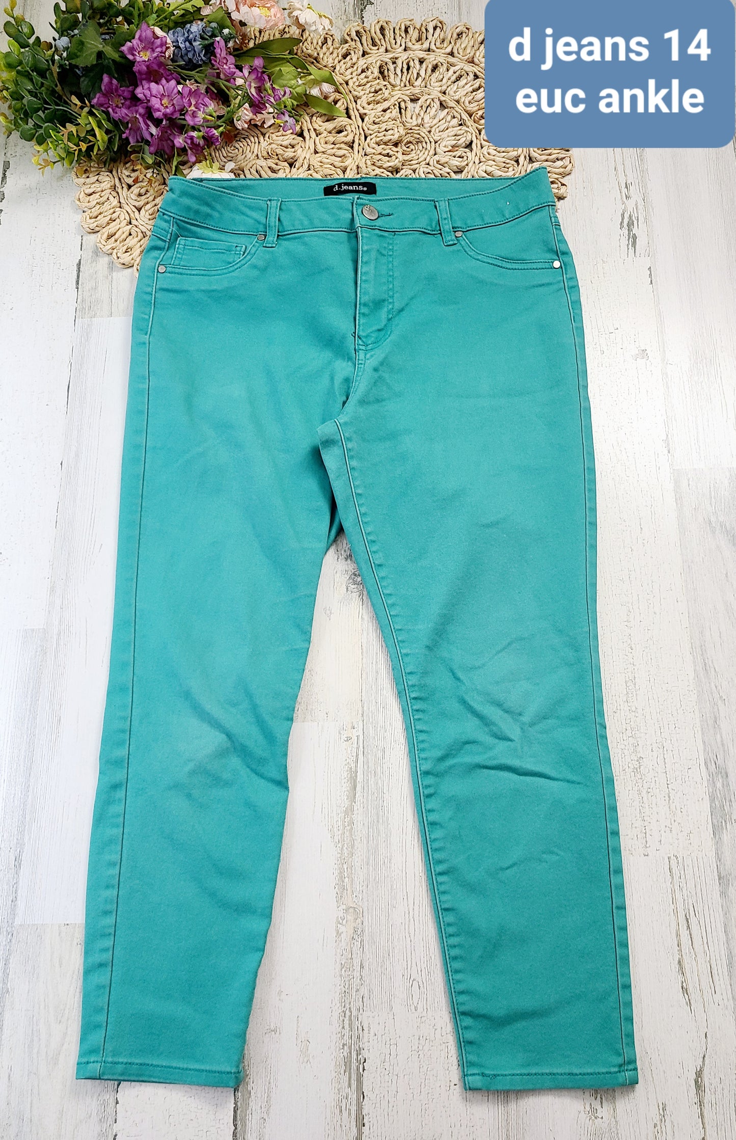 d jeans ankle aqua jeans