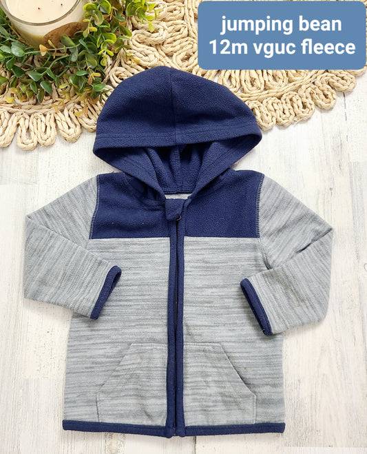 jumping beans fleece zip hood 12m
