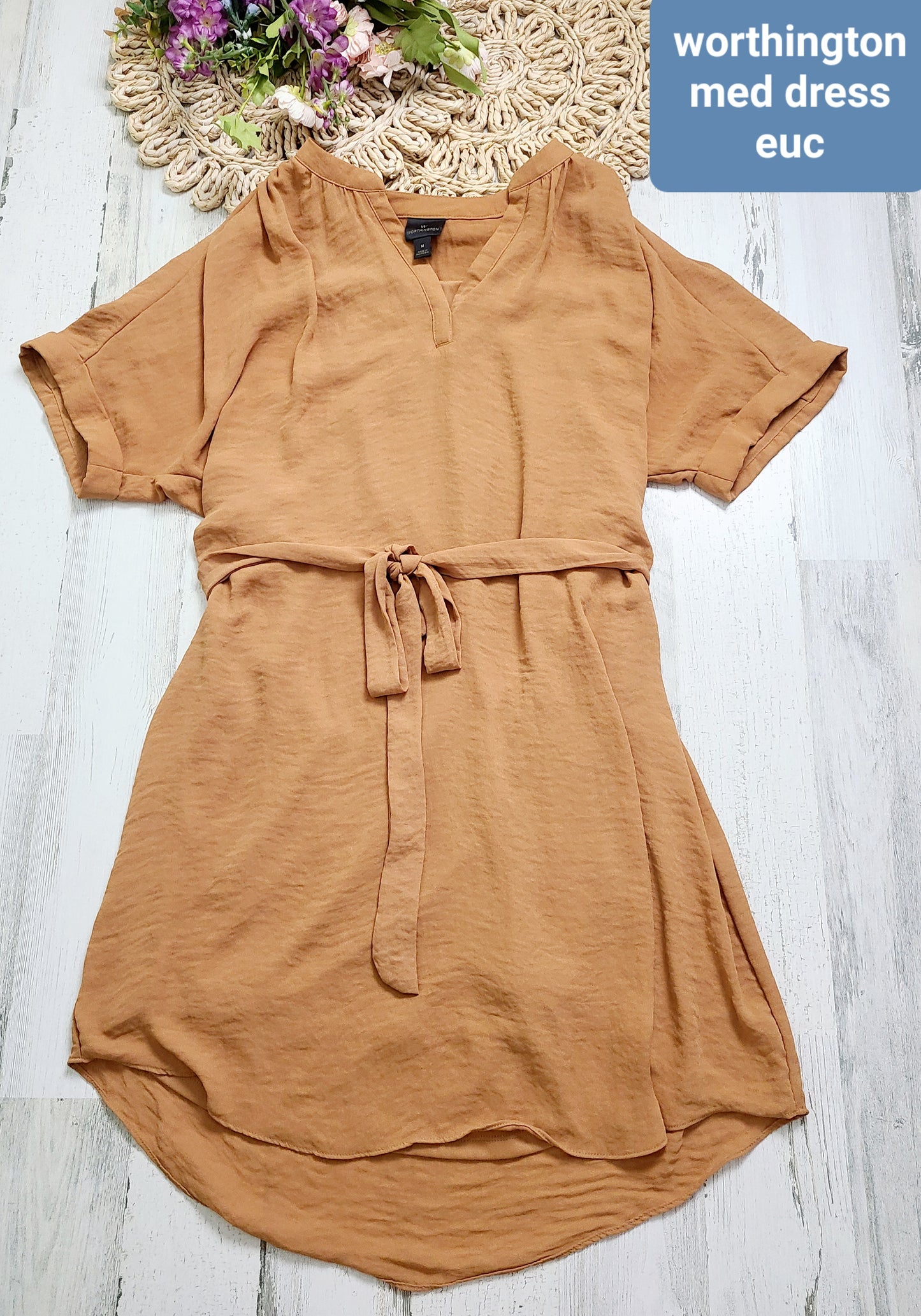 worthington dress tie waist