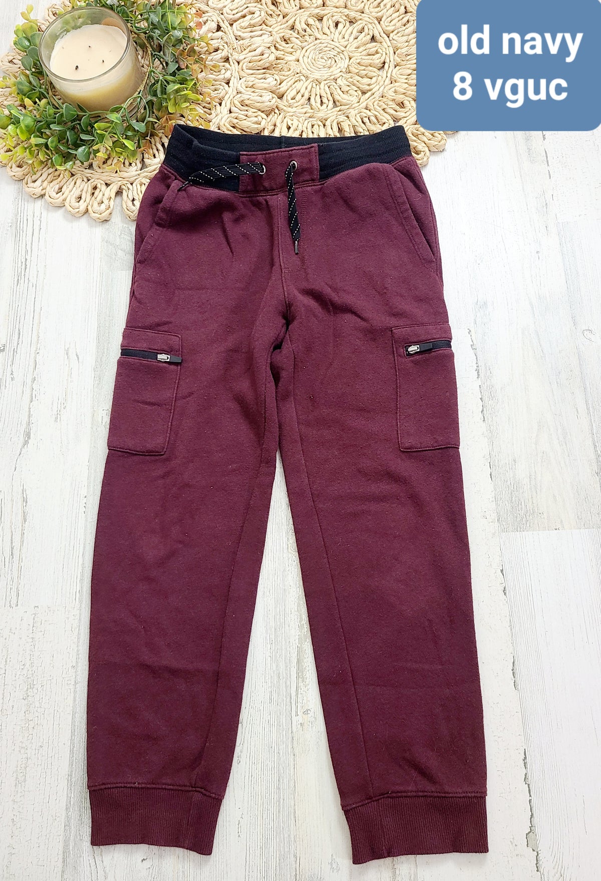 burgundy joggers old navy