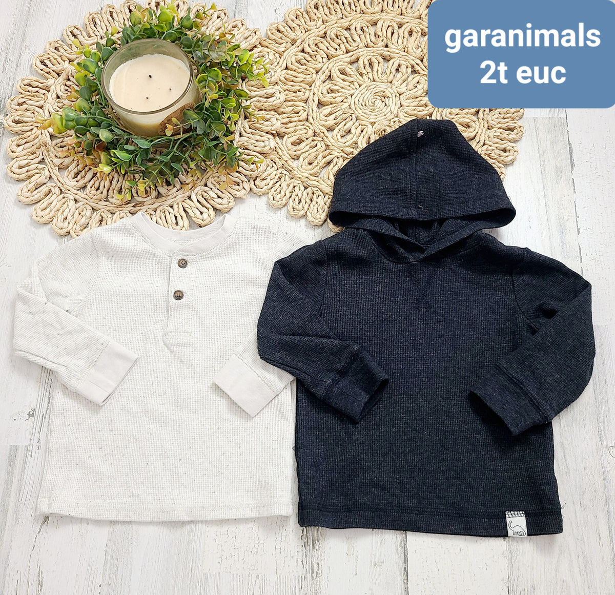 henley and charcoal waffle hood garanimals