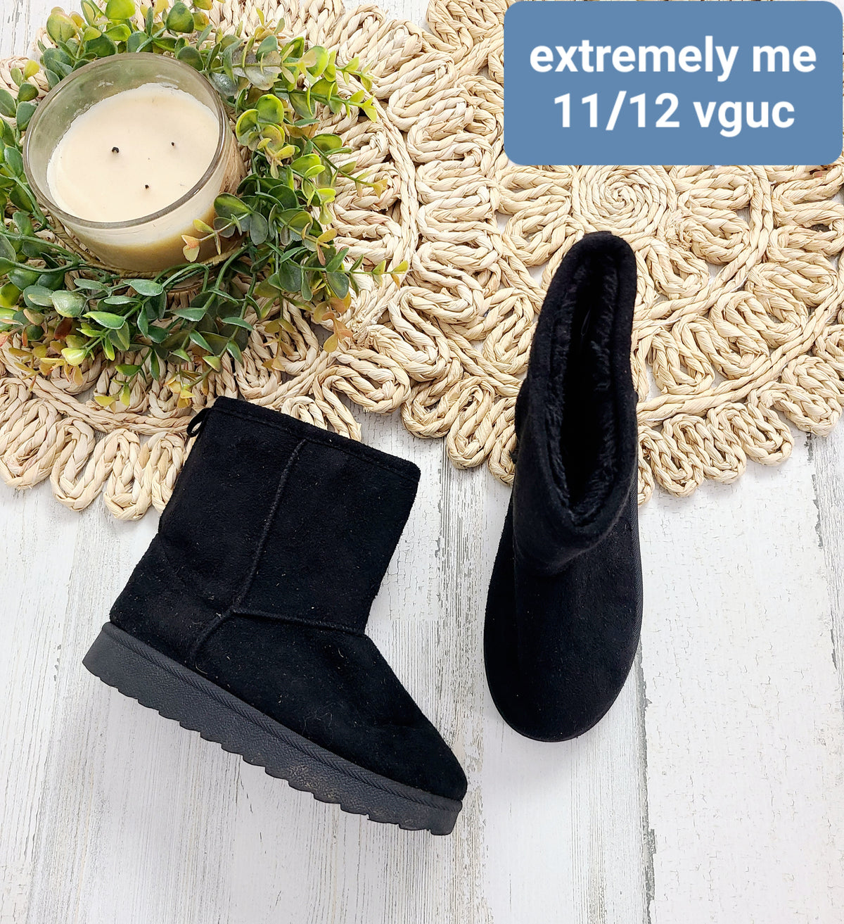 black boots fleece lined extremely me