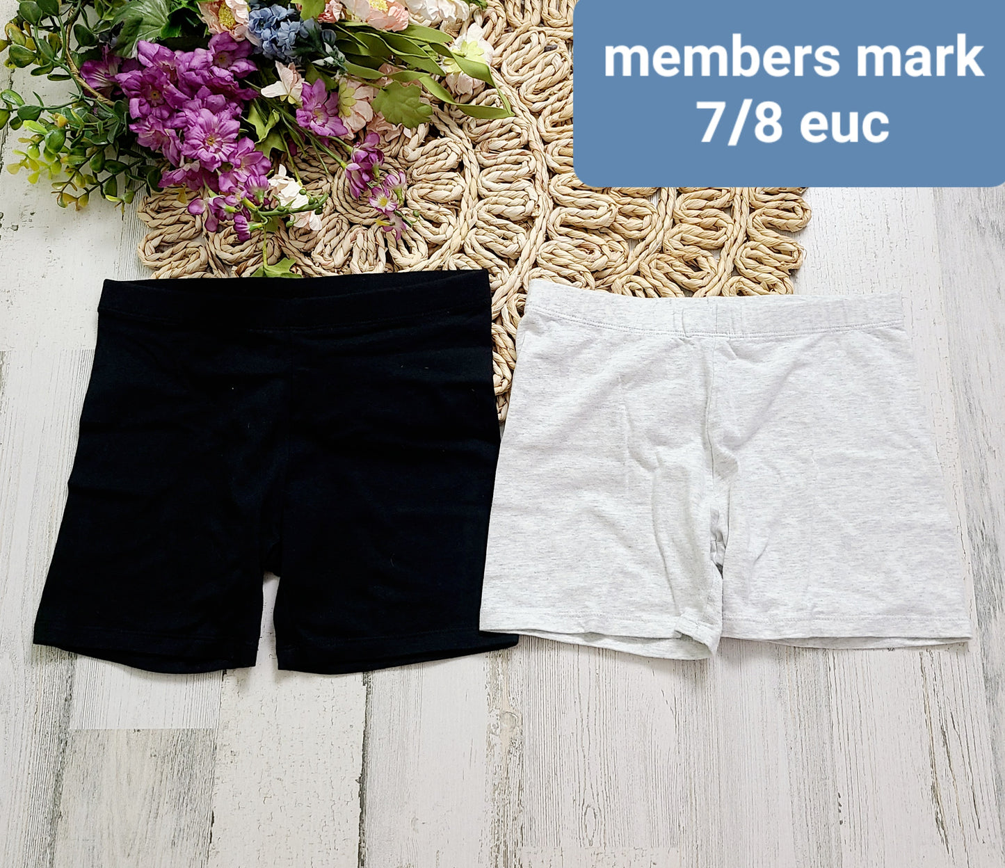 members mark black gray shorts girls