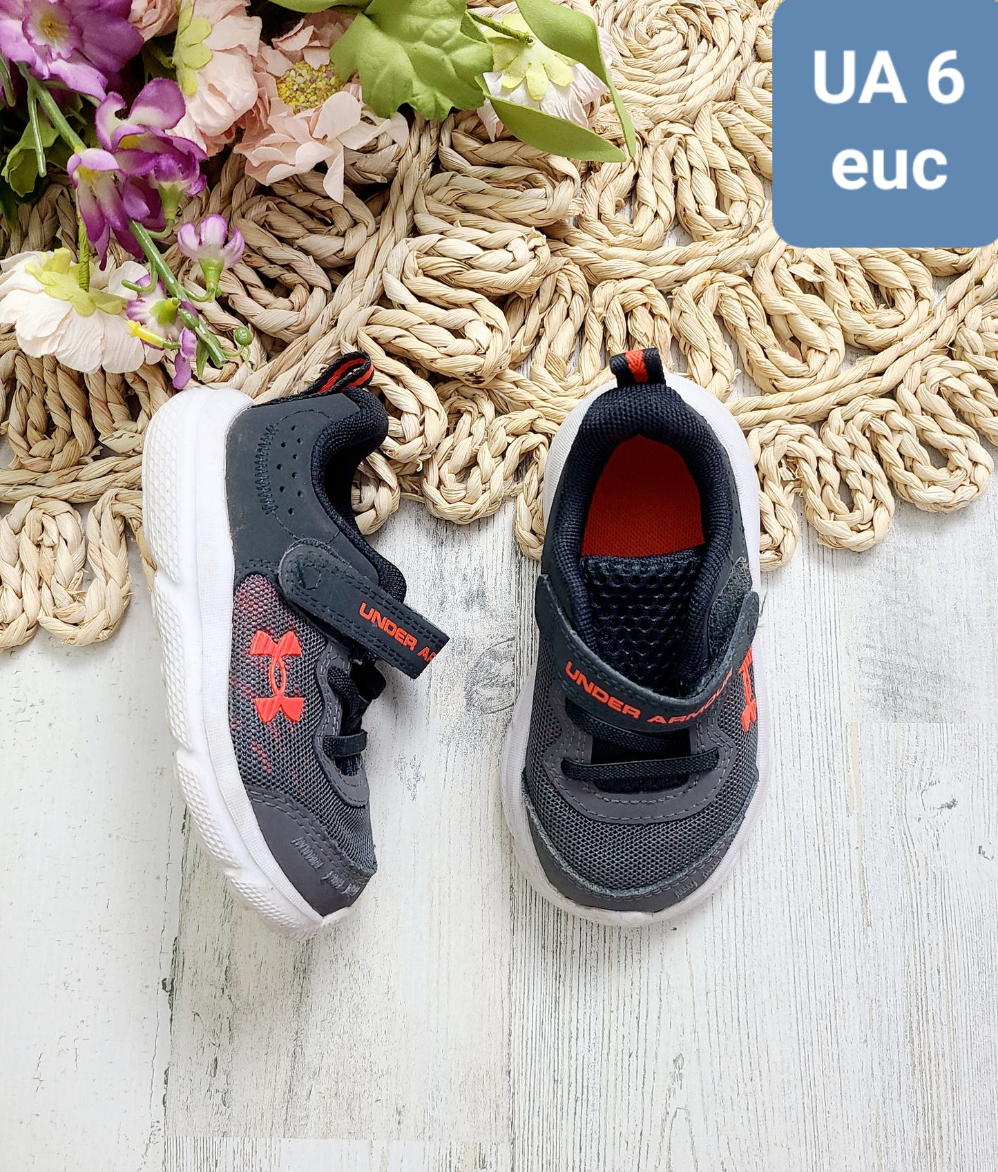 ua charcoal gray sneakers