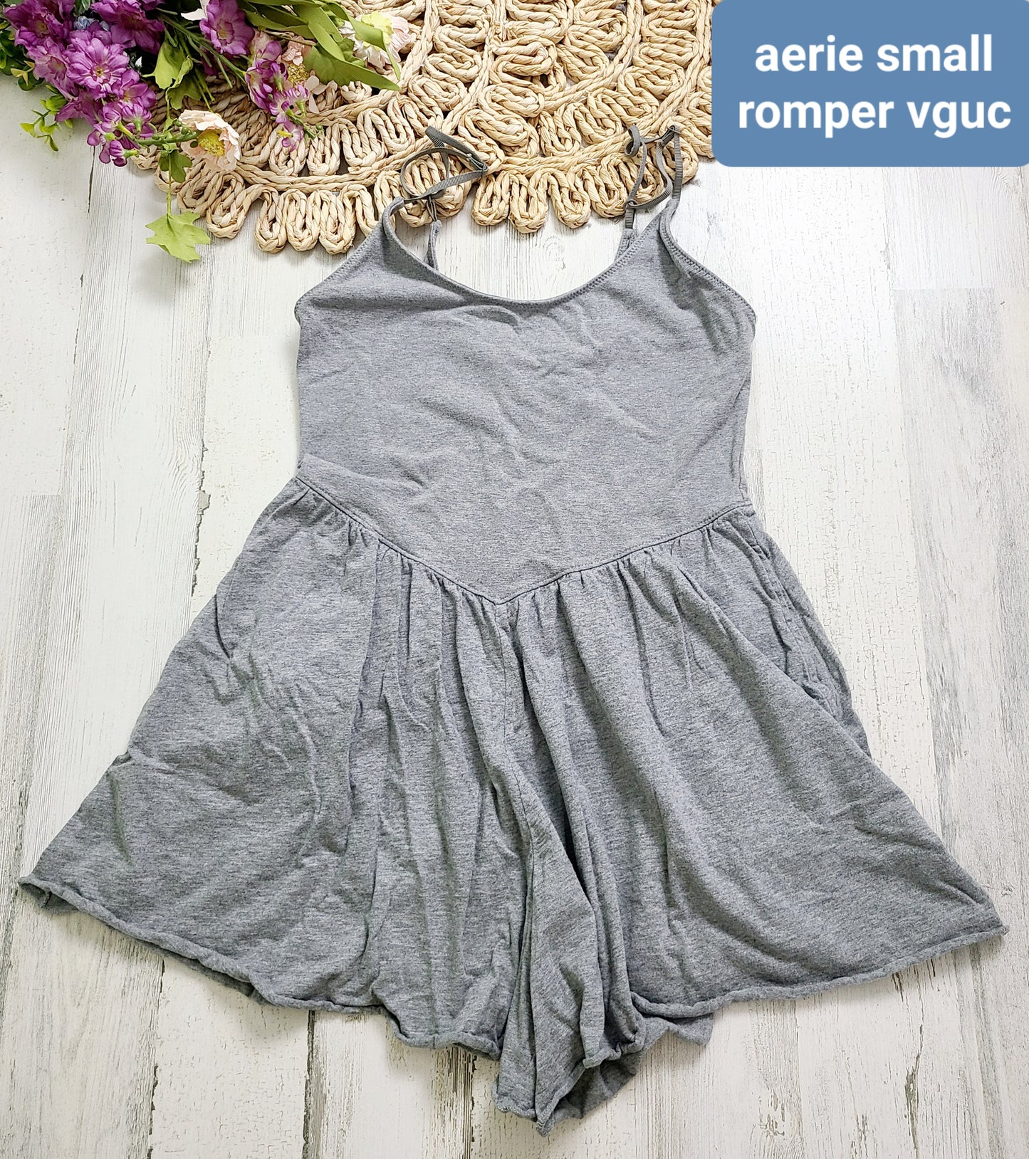 aerie gray romper