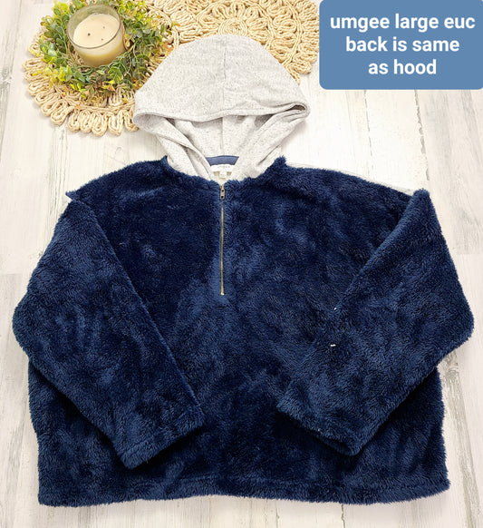 blue fleece ivory back umgee